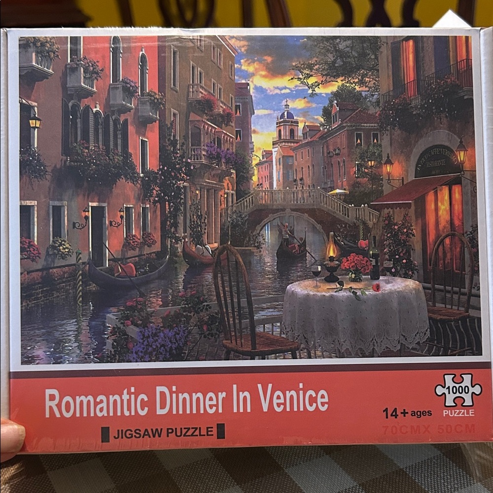 NWT Romantic Dinner in Venice Jigsaw Puzzle